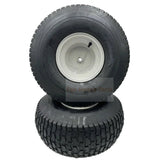 Tire 20x8.00 - 8 Gray Lawn Mower Wheel - Set of 2 - 3/4 Inch Axle, 2.90 Inch Hub - Fab Heavy Parts