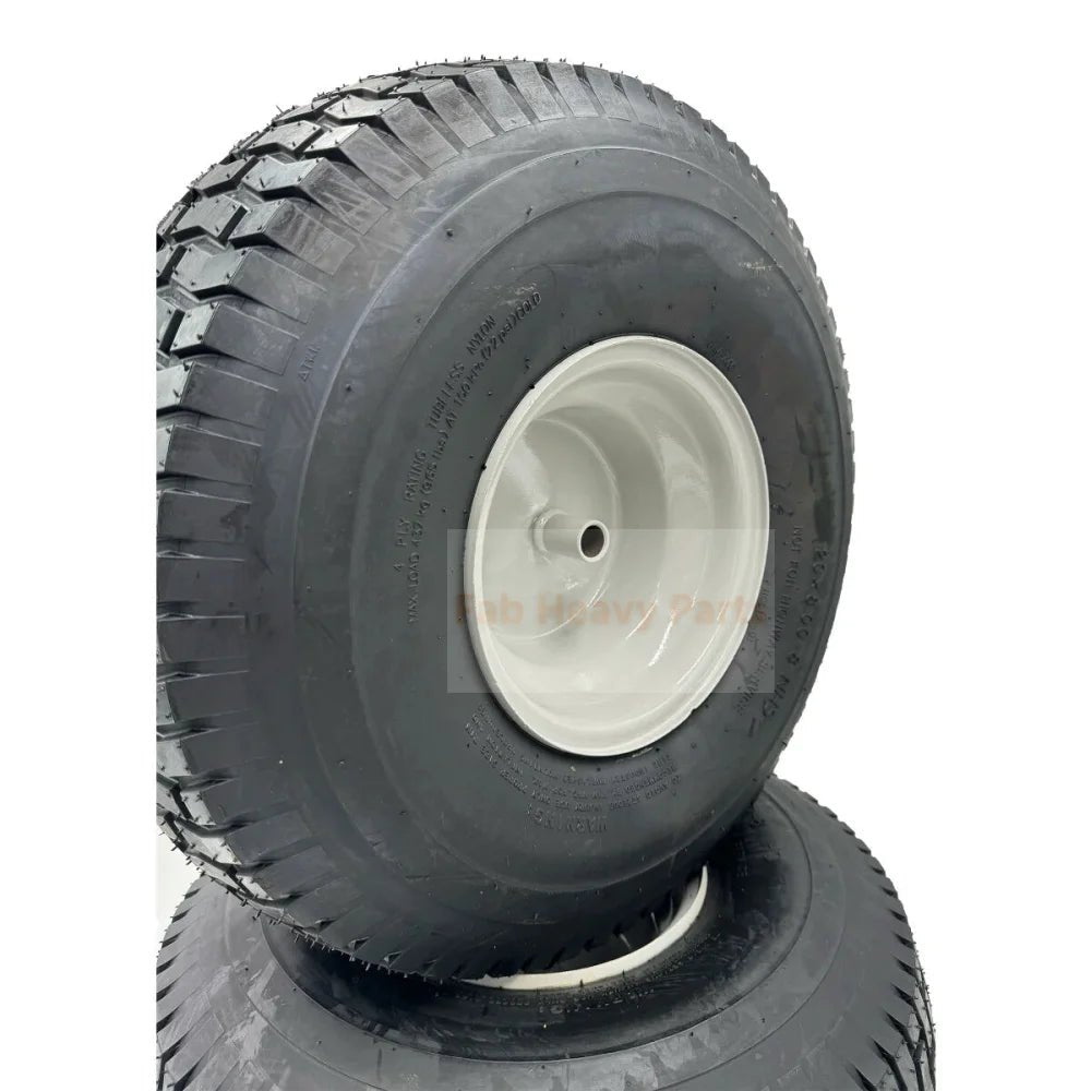 Tire 20x8.00 - 8 Gray Lawn Mower Wheel - Set of 2 - 3/4 Inch Axle, 2.90 Inch Hub - Fab Heavy Parts