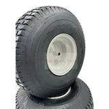 Tire 20x8.00 - 8 Gray Lawn Mower Wheel - Set of 2 - 3/4 Inch Axle, 2.90 Inch Hub - Fab Heavy Parts