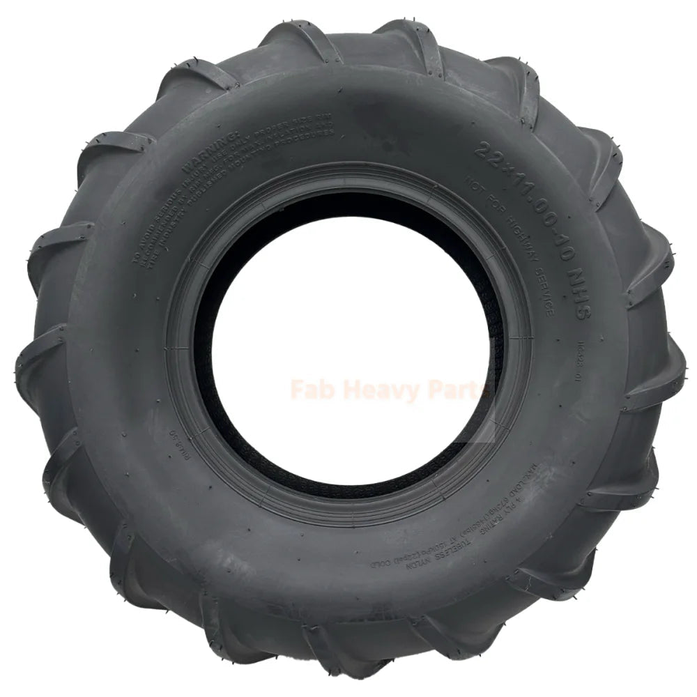 Tire 22x11.00 - 10 4 - Ply Bar Lug Tractor Tire - Compatible with Grasshopper 482483 - Fab Heavy Parts
