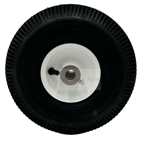 Tire 4.10x3.50 - 4 4Ply Sawtooth White Wheel Assembly Fits for Toro 105 - 3471 - Fab Heavy Parts