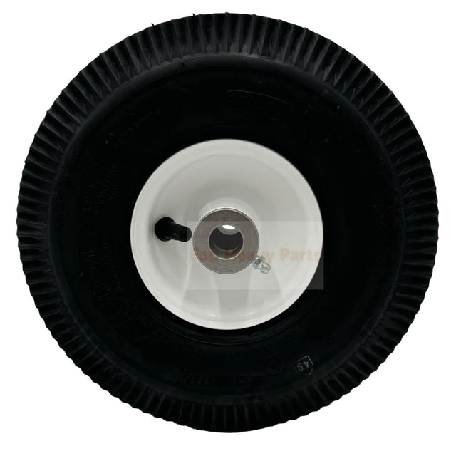 Tire 4.10x3.50 - 4 4Ply Sawtooth White Wheel Assembly Fits for Toro 105 - 3471 - Fab Heavy Parts