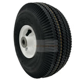 Tire 4.10x3.50 - 4 4Ply Sawtooth White Wheel Assembly Fits for Toro 105 - 3471 - Fab Heavy Parts