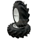 Tire 4.80x4 - 8 Tiller Wheel Set 2 - Left & Right - 1" Axle - Fab Heavy Parts