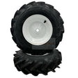 Tire 4.80x4 - 8 Tiller Wheel Set 2 - Left & Right - 1" Axle - Fab Heavy Parts