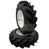 Tire 4.80x4 - 8 Tiller Wheel Set of 2 Left & Right 1" Axle - Fab Heavy Parts