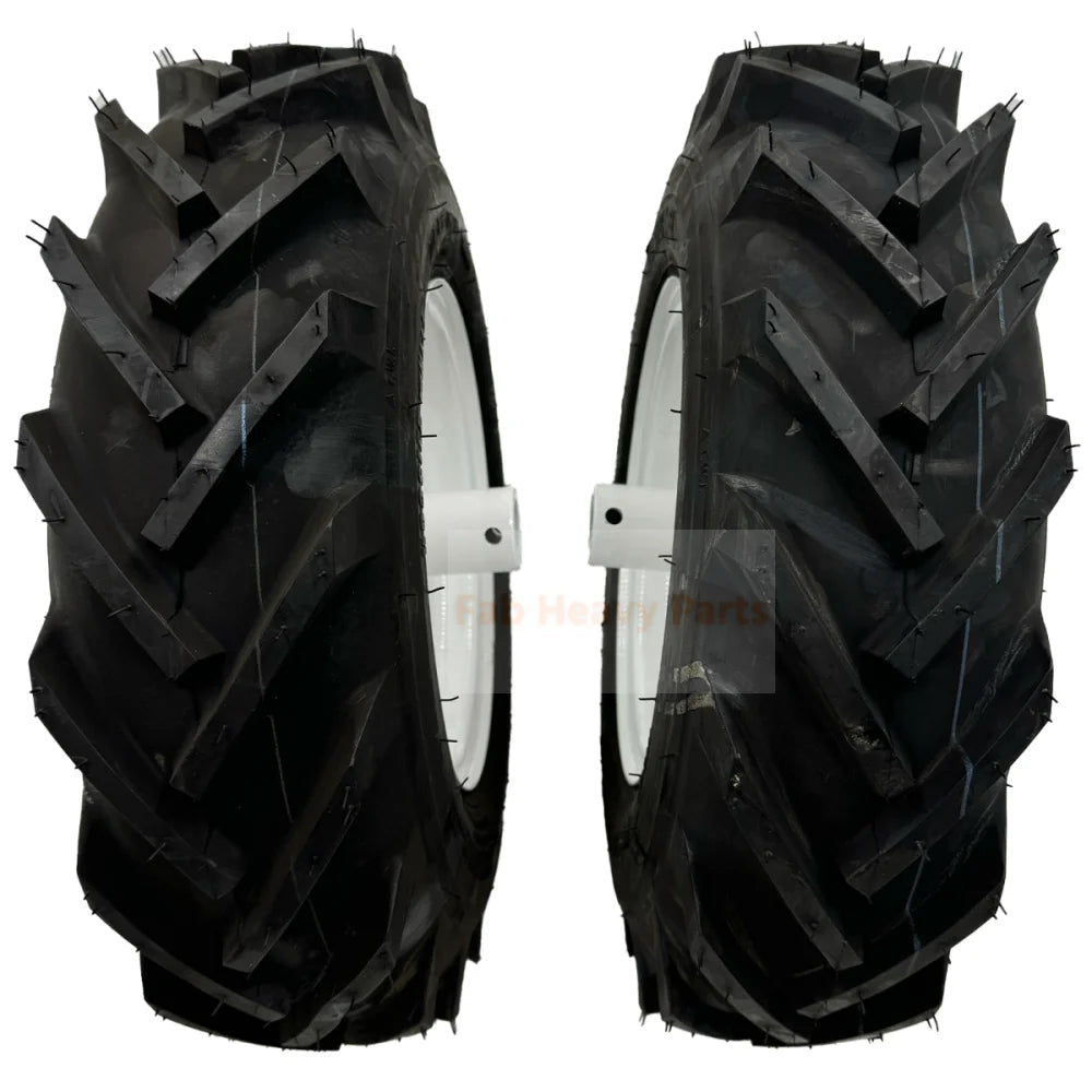 Tire 4.80x4 - 8 Tiller Wheel Set of 2 Left & Right 1" Axle - Fab Heavy Parts