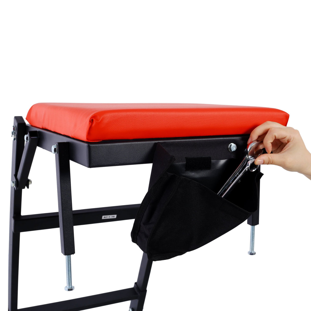 Top Automotive Engine Creeper 42.5" - 66" 330 LBS Capacity High Top 4 Swivel Caster Wheels Padded Deck Foldable - Fab Heavy Parts