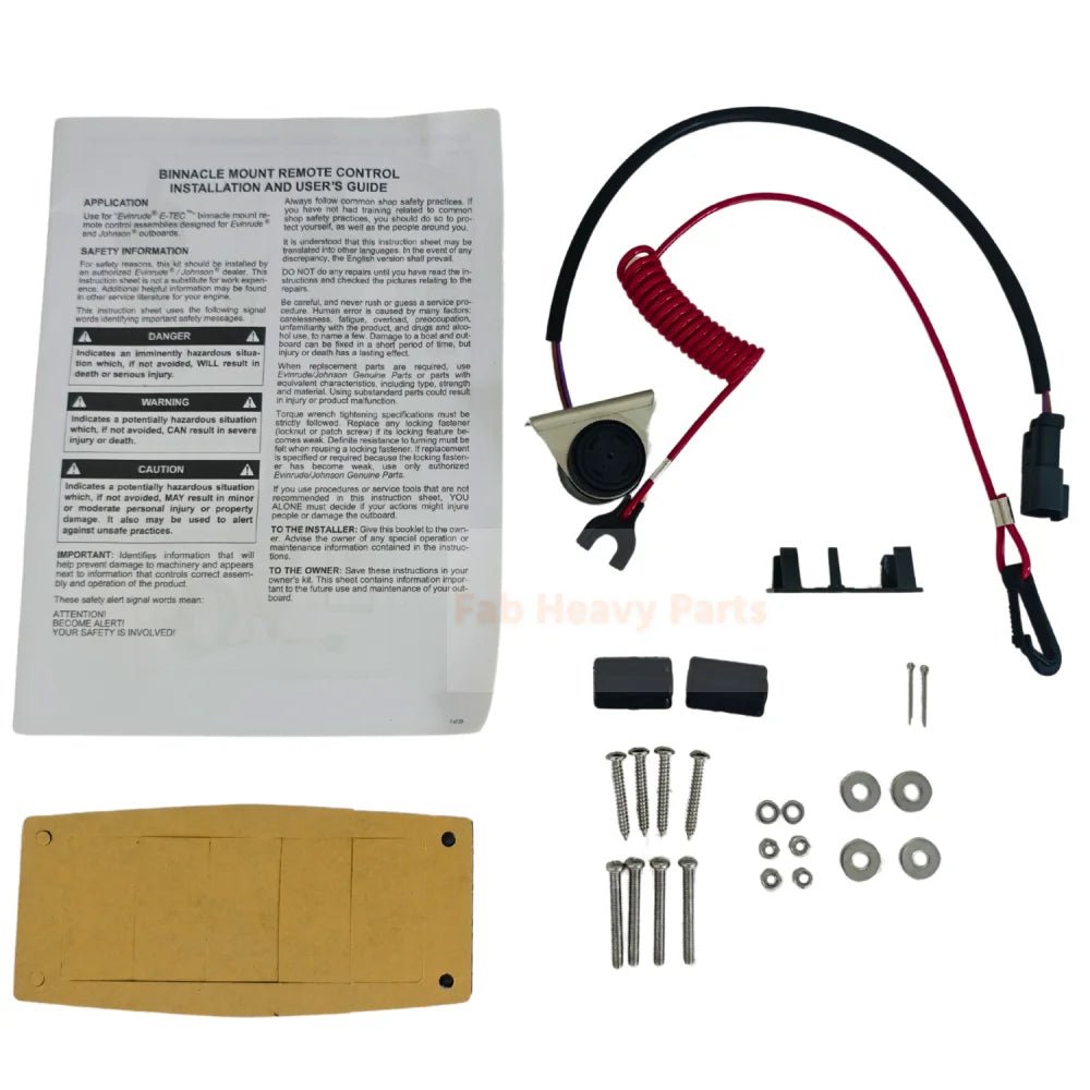 Top Mount Outboard Remote Control Box No Key 5006182 Fits for BRP Johnson Evinrude - Fab Heavy Parts