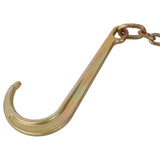 Tow Chain with 15 Inch Forged J Hook and Grab Hook Grade 70 Chain 6 Foot 4,700 Pound Safe Working Load - Fab Heavy Parts