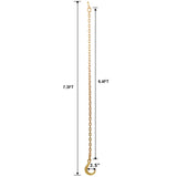 Tow Chain with 8 Inch Forged J Hook and Grab Grade 70 Chain 6 Foot 4,700 Pound Safe Working Load - Fab Heavy Parts