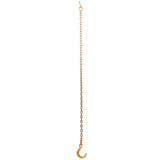 Tow Chain with 8 Inch Forged J Hook and Grab Grade 70 Chain 6 Foot 4,700 Pound Safe Working Load - Fab Heavy Parts