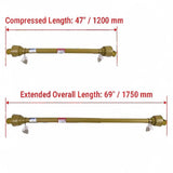 Tractor PTO Shaft Driveshaft for 1 - 3/8" x 6 Spline Both Ends 26.8" - 35.4" Length Series 1 - Fab Heavy Parts