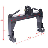Tractor Quick Hitch 3 - Point Capacity 3000 LBS - Black - Fab Heavy Parts