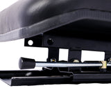 Tractor Seat with Backrest Slide Track Steel PVC Compact Mower - Fab Heavy Parts