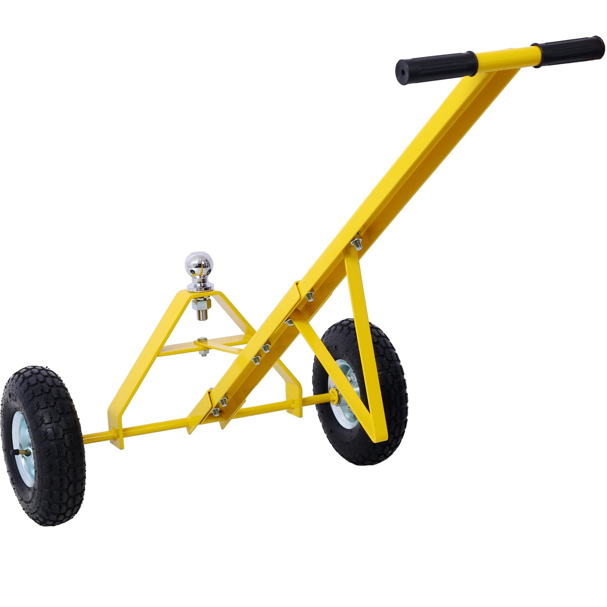 Trailer Dolly with Pneumatic Tires 600 Lb. Maximum Capacity Yellow - Fab Heavy Parts