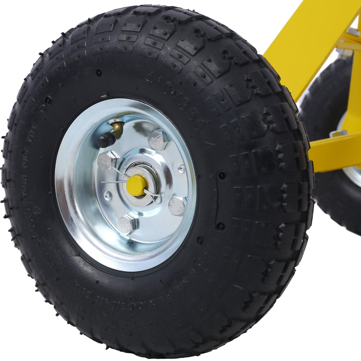 Trailer Dolly with Pneumatic Tires 600 Lb. Maximum Capacity Yellow - Fab Heavy Parts