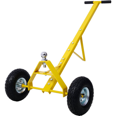 Trailer Dolly with Pneumatic Tires 600 Lb. Maximum Capacity Yellow - Fab Heavy Parts