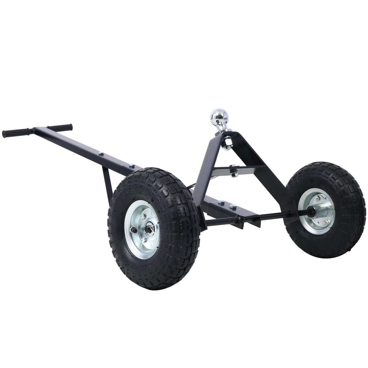 Trailer Dolly with Pneumatic Tires 600 Lb. Maximum Tongue Weight Capacity - Black - Fab Heavy Parts