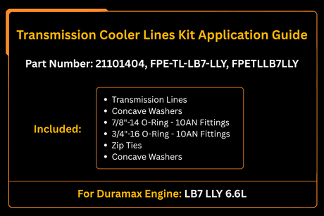 Transmission Cooler Lines Kit 21101404 Fits for Duramax LB7 LLY 6.6L Chevrolet GMC - Fab Heavy Parts