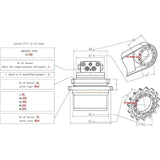 Travel Motor Assembly Final Drive 114 - 8222 1148222 151 - 9688 1519688 Fits for Caterpillar CAT Excavator 312 312C 312B - Fab Heavy Parts
