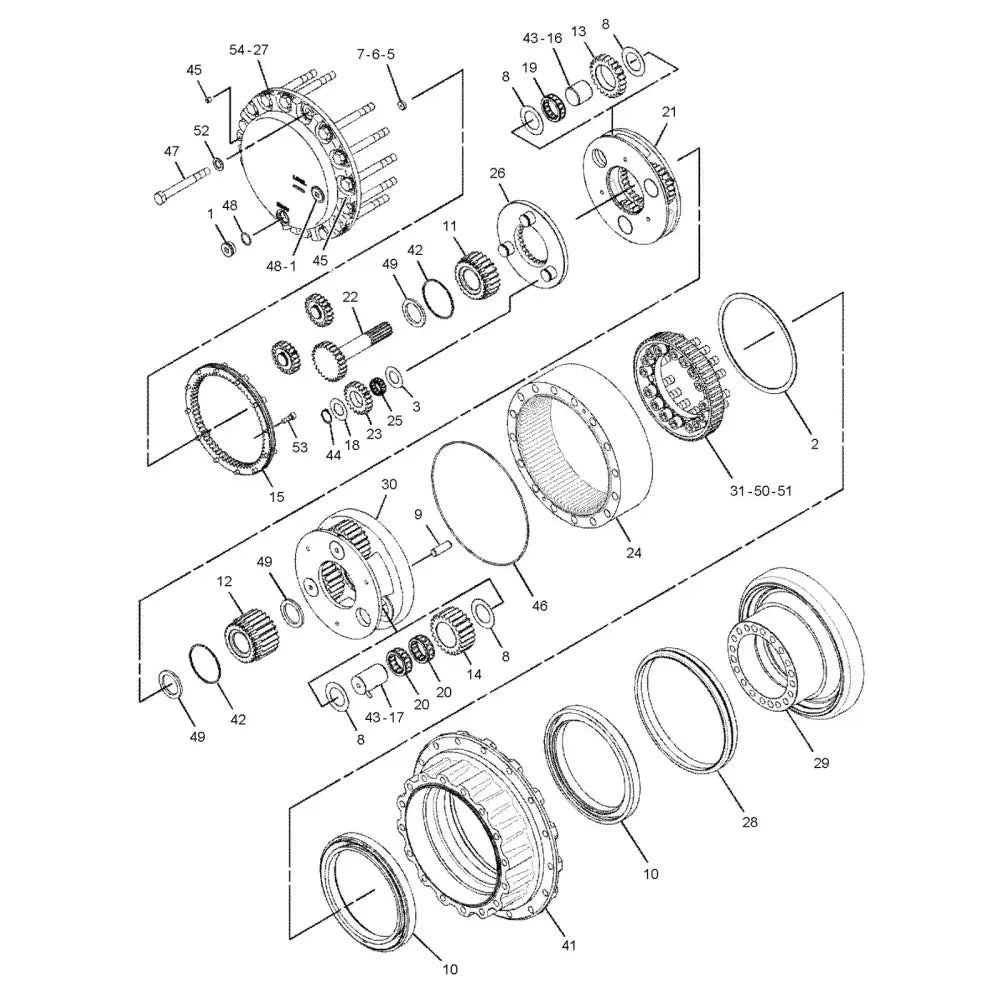 Travel Reduction Final Drive 227-6116 Fits 320C 320D 322C 323D 325C 325D 329D - Fab Heavy Parts
