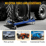 Truck Tractor Tire Wheel Dolly 2640 Capacity Heavy Duty Portable Dual Wheel Dolly - Blue - Fab Heavy Parts