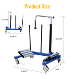 Truck Tractor Tire Wheel Dolly 2640 Capacity Heavy Duty Portable Dual Wheel Dolly - Blue - Fab Heavy Parts