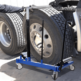 Truck Tractor Tire Wheel Dolly 2640 Capacity Heavy Duty Portable Dual Wheel Dolly - Blue - Fab Heavy Parts