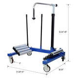 Truck Tractor Tire Wheel Dolly 2640 Capacity Heavy Duty Portable Dual Wheel Dolly - Blue - Fab Heavy Parts