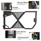 Tube Doors Tubular Half Doors with Rearview Mirror Compatible with 2007 - 2017 Jeep Wrangler JK JKU Unlimited 4 - Doors Safari Tubular Off Road Summer Trail Adventu Competition - Fab Heavy Parts