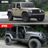Tube Doors Tubular Half Doors with Rearview Mirror Compatible with 2007 - 2017 Jeep Wrangler JK JKU Unlimited 4 - Doors Safari Tubular Off Road Summer Trail Adventu Competition - Fab Heavy Parts