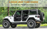 Tube Doors Tubular Half Doors with Side View Mirror Compatible with 2018 - 2024 Jeep Wrangler JL 2 Doors Front Door Safari Tubular Doors Off Road Summer Trail - Fab Heavy Parts