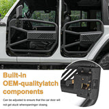 Tube Doors Tubular Half Doors with Side View Mirror Compatible with 2018 - 2024 Jeep Wrangler JL 2 Doors Front Door Safari Tubular Doors Off Road Summer Trail - Fab Heavy Parts