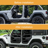 Tube Doors Tubular Half Doors with Side View Mirror Compatible with 2018 - 2024 Jeep Wrangler JL 2 Doors Front Door Safari Tubular Doors Off Road Summer Trail - Fab Heavy Parts