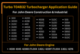 Turbo T04B32 Turbocharger AR70439 Fits for John Deere Crawler Dozer 450 450B 450C 550 550A 550B 450D 455D 555B - Fab Heavy Parts