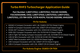 Turbocharger 1J807 - 17012 Fits for Kubota KX040 - 4 KX057 - 4 KX161 Engine D1803 - CR - TIE4 - Fab Heavy Parts