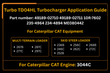 Turbocharger 235-4964 2354964 Fits for Caterpillar Loader 267B 277 287 297C 246B Engine 3044C - Fab Heavy Parts
