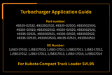 Turbocharger 4933502532 49335 - 02532 1J583 - 17014 for Kubota Engine V3800 - TIEF4 - Z 3.8L - Fab Heavy Parts