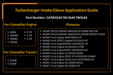 Turbocharger Intake Elbow 7W3144 Fits For Caterpillar 3406B C15 C16 Engine D10N D10R - Fab Heavy Parts