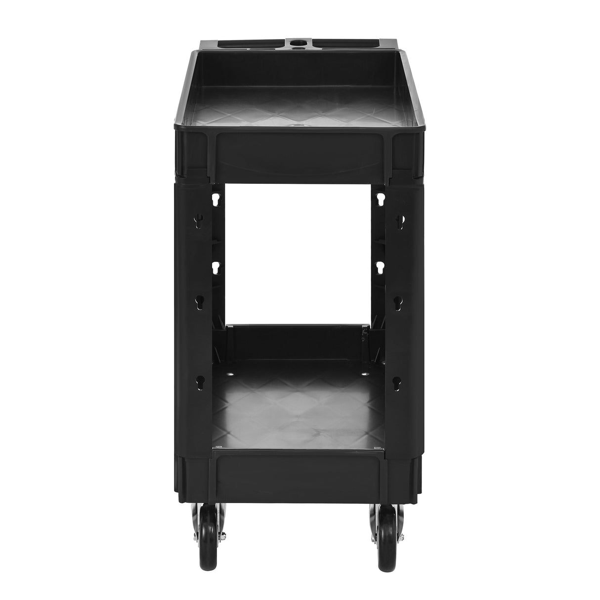 Two - Shelf Utility Cart with Wheels 600 LBS Capacity Rolling Utility & Tool Carts with Locking Wheels - Fab Heavy Parts