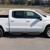 Two Stairs Running Board Compatible with 2007 - 2018 Chevy Silverado GMC Sierra 1500, 2007 - 2019 2500 HD 3500HD, 2019 Limited Crew Cab Drop Step Side Step Nerf Bars - Fab Heavy Parts