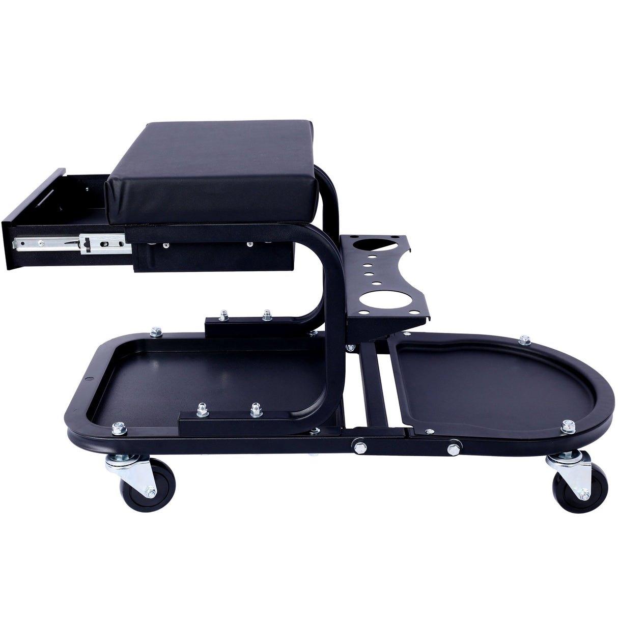 Ultimate Rolling Detailing & Utility Cart 15' 1/2" x 8' 3/4" x 18' 1/2" Black - Fab Heavy Parts