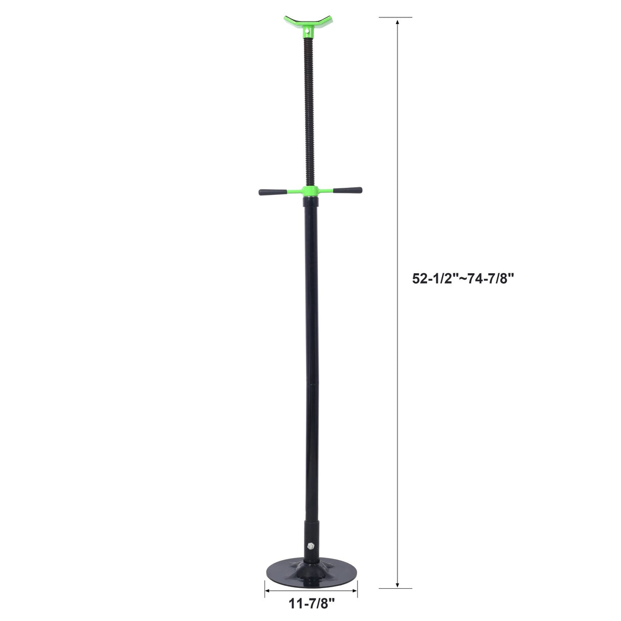 Under Hoist Support Stand 3/4 Ton 1650Lbs Capacity Jack Lifting from 52 1/2 to 74 7/8 Inch - Black+Green - Fab Heavy Parts