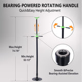 Under Hoist Support Stand 3/4 Ton 1650Lbs Capacity Jack Lifting from 52 1/2 to 74 7/8 Inch - Black+Green - Fab Heavy Parts