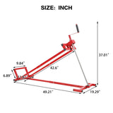 Universal Easy Lawn Mower Lift for Riding Tractors 800 Lbs Capacity 45° Tilt Adjustable - Red - Fab Heavy Parts