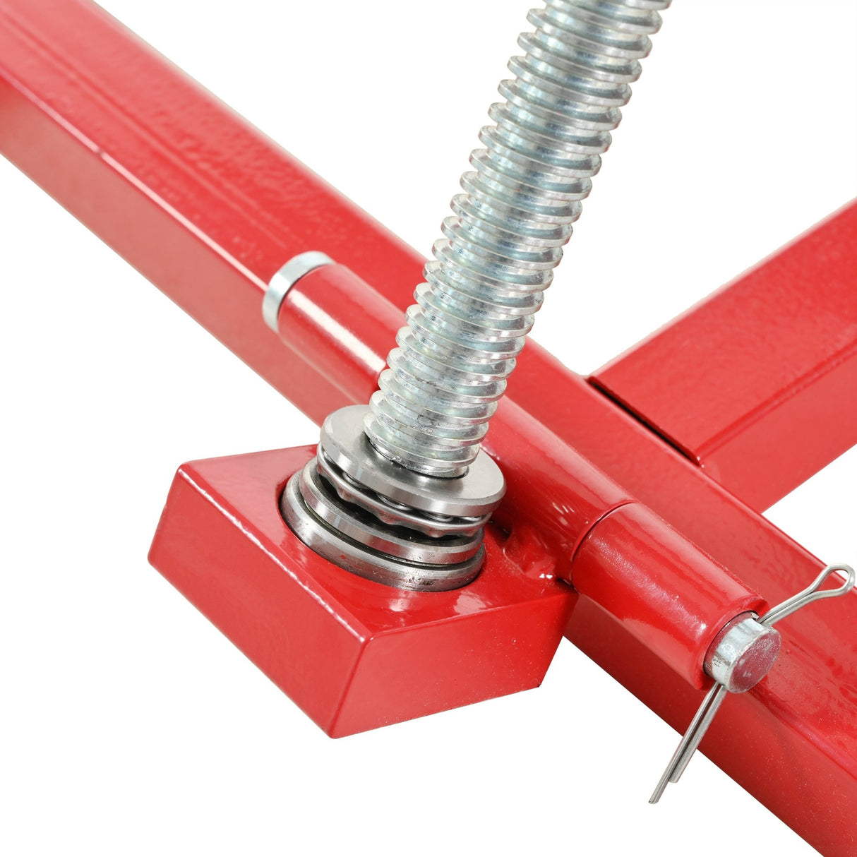 Universal Easy Lawn Mower Lift for Riding Tractors 800 Lbs Capacity 45° Tilt Adjustable - Red - Fab Heavy Parts