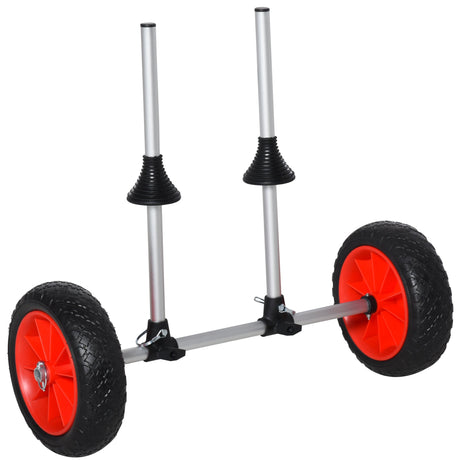 Universal Kayak Cart Trolley Trailer Kayak Wheels with Strong Aluminum Frame Adjustable Width Crossbar Large Tires - Fab Heavy Parts
