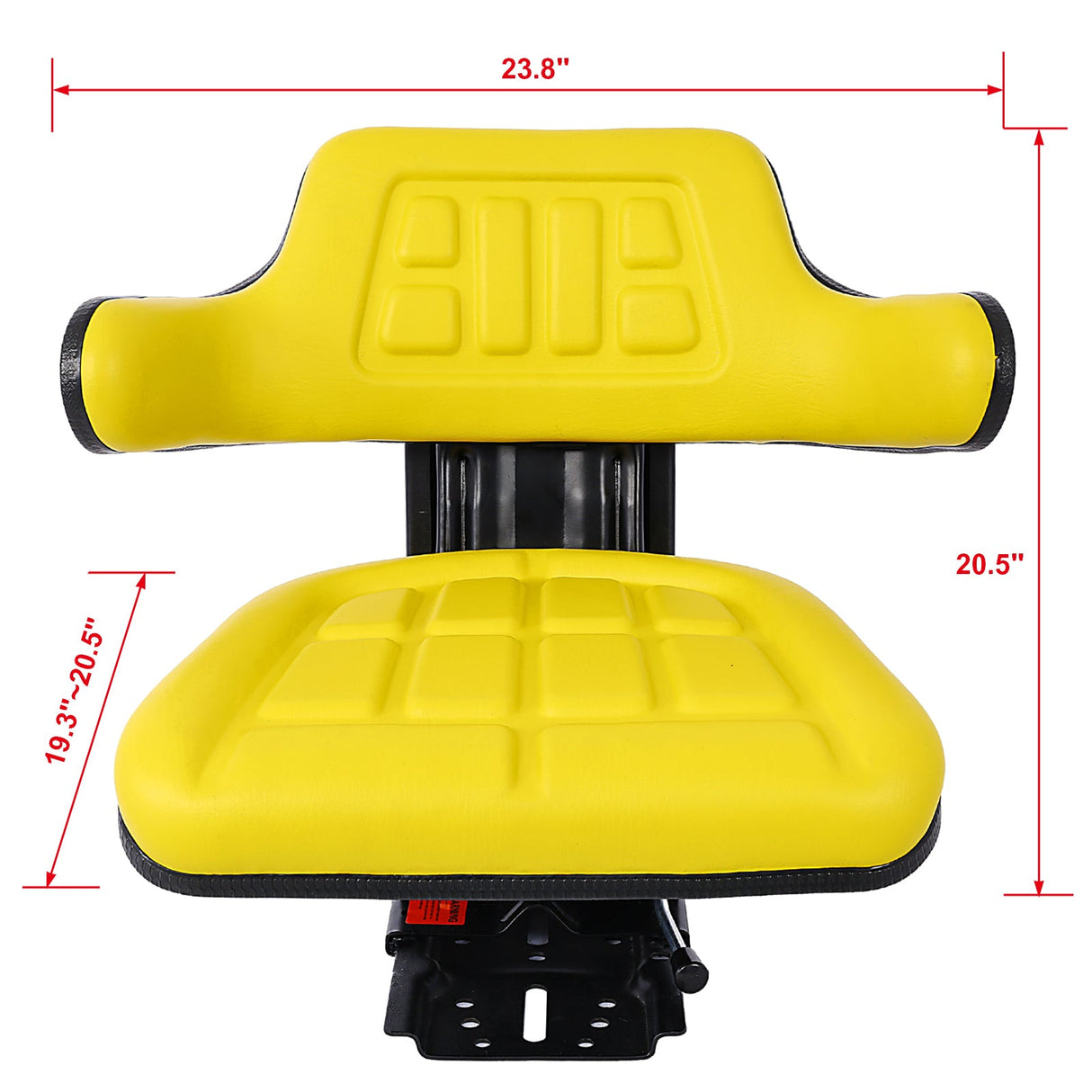 Universal Tractor Seat Suspension with Tilt Fits Ford New Holland 3900 3930 3910 5000 5100 5600 5610 5900 5910 - Yellow - Fab Heavy Parts