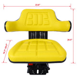 Universal Tractor Seat Suspension with Tilt Fits Ford New Holland 3900 3930 3910 5000 5100 5600 5610 5900 5910 - Yellow - Fab Heavy Parts